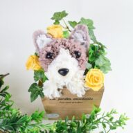 【コーギー】花っぷり フラワーペット/プリザーブドフラワー カーネーション 犬 花 ペット 誕生日 お供え プレゼント
