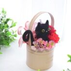 猫と花