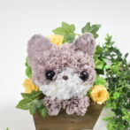 プリザーブドフラワーの猫 イエロー