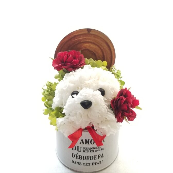 花の犬　レッド