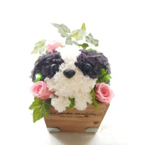 プリザーブドフラワーの犬