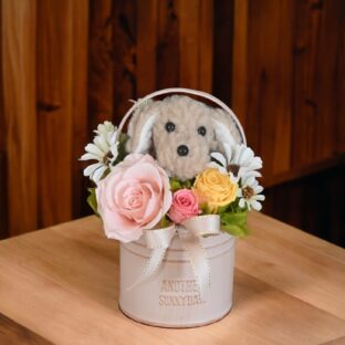 プリザーブドフラワー・犬 ／動物 ペット  プレゼント フラワーギフト 誕生日 母の日